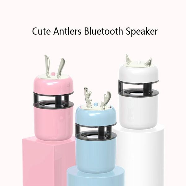 

mini speakers cute antler speaker multicolor audio portable wireless bluetooth high fidelity sound quality