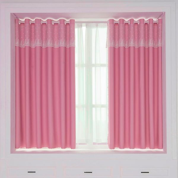 Vorhang-Vorhänge, rosa, schöne Spitze, Verdunkelungsvorhänge, Fenster für Wohnzimmer, Schlafzimmer, hohe Schattierung, dick, verdunkelnd, individuell