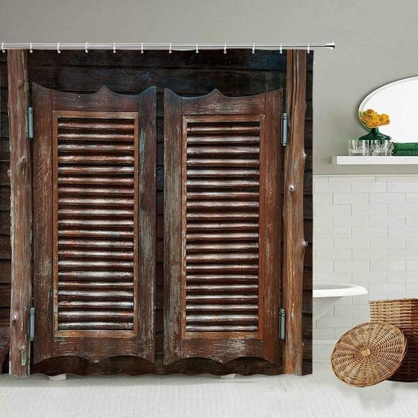 

shower curtains door curtain for bathroom old rustic western farmhouse cottage vintage wood plank decor bathtub stall set