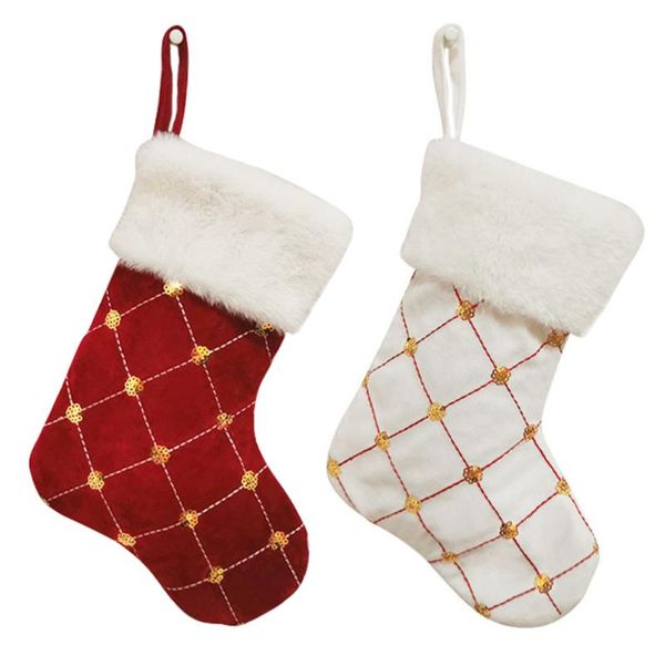 

christmas decorations stockings 23 x 17cm snowman deer pocket for home year candy holder bags fireplace decoration socks large xmas gift