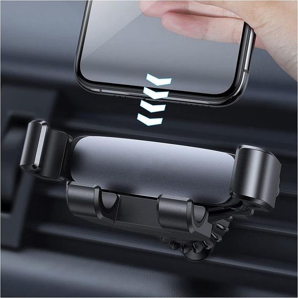 

cell phone mounts & holders car holder mount for vent with hook clip auto lock hands air 4-7 inch smartphone