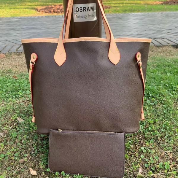 

m40156 leather designers handbags women messenger bags fashion ladies 2 pcs set shoulder bag female totes