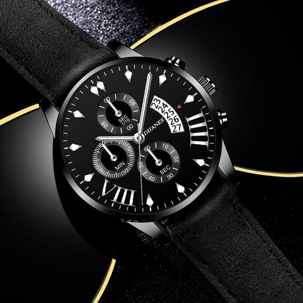 

wristwatches 2021 mens luxury brand watches military sport leather strap quartz watch men fashion casual calendar clock relogio masculin, Slivery;brown