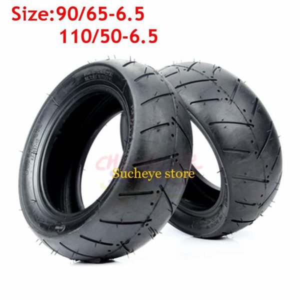 

motorcycle wheels & tires 110/50-6.5 rear tubeless tyre 90/65-6.5 front vacuum tire for 47cc/49cc mini pocket bike gas electric scooter acce