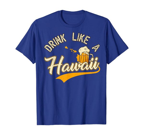 

vintage drink like a hawaii beer t-shirt, White;black