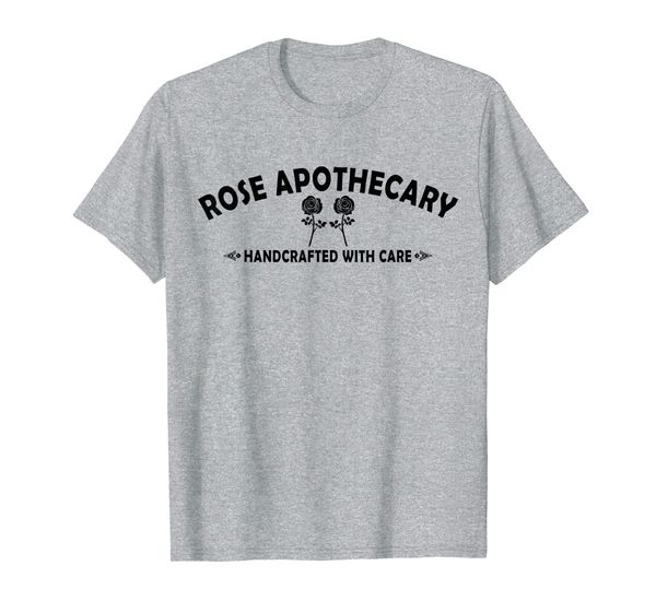

white rose apothecary shirt handcrafted with care cute gift, White;black