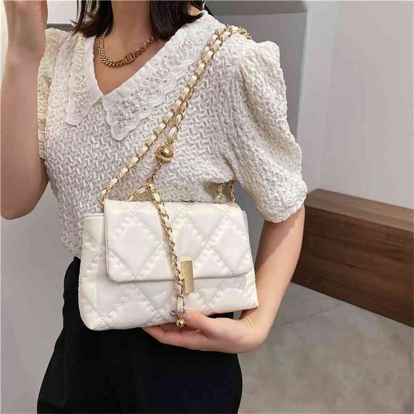 

french women's 2021 new fashion lingge single shoulder bag