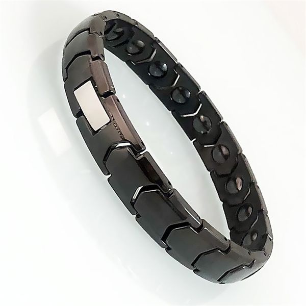 Здоровая терапия облегчение боли магнитный мужской браслет блестящие черно-белые керамические браслеты мужские повязки повязки подарок для него 2111124