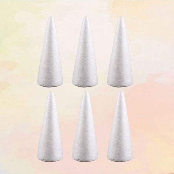 

6pcs 24cm white diy cone children craft accessories for home christmas party decoration