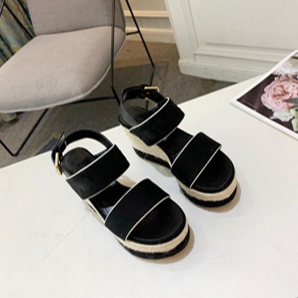 

sandals fashion wedges ladies sell for summer super high heels shoes women ankle-strap casual 35-42 e27f, Black