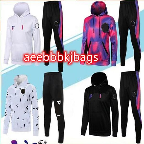 

2021 par tracksuit mbappe 21/22 sleeve training suit jacket kit uniform chandal, Black