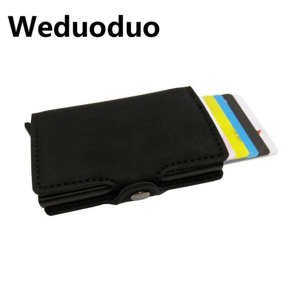 

card holders 2021 business men fashion rfid cases automatical aluminium bank wallets, Brown;gray