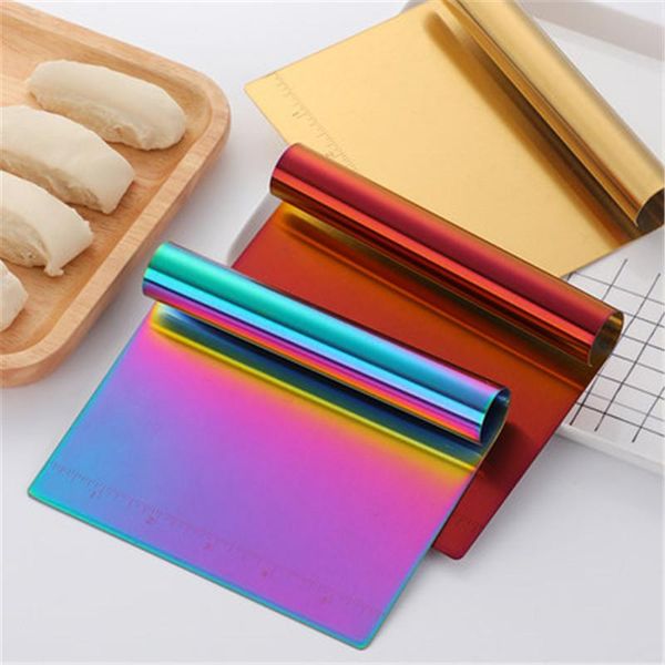 

1pc bread scrapers stainless steel pizza dough scraper cake spatulas tools baker kitchen utensils pastry cutter changfen baking &