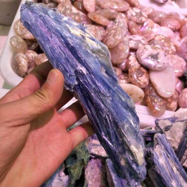 

decorative objects & figurines natural rought blue crystal kyanite stones