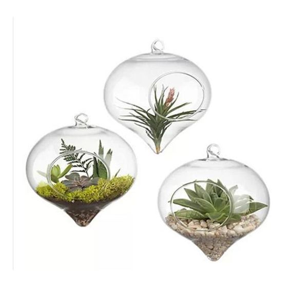 

planters & pots flower hanging glass plant vase clear onion shape handmade hydroponic container pot for home garden decro