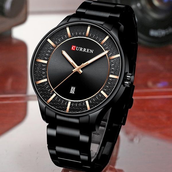 

wristwatches curren mens watches fashion quartz men's watch business waterproof wristwatch male clock relogio masculino, Slivery;brown