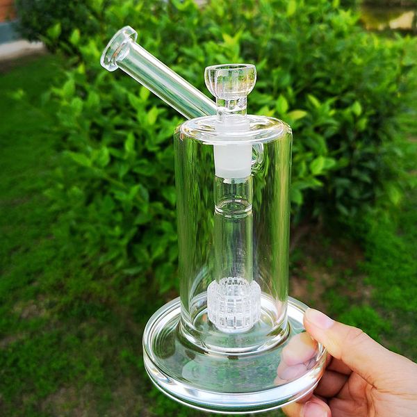 Mobius Bong in vetro 9 pollici Narghilè Bong trasparenti Pipa ad acqua Sidecar Bocchino Olio Dab Rig 18mm Giunto femmina Gabbia per uccelli Perc con ciotola