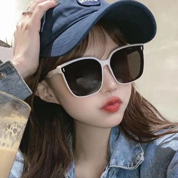 

outdoor eyewear 2021 square big frame rice nail sunglasses fashion personality trendy sun shade