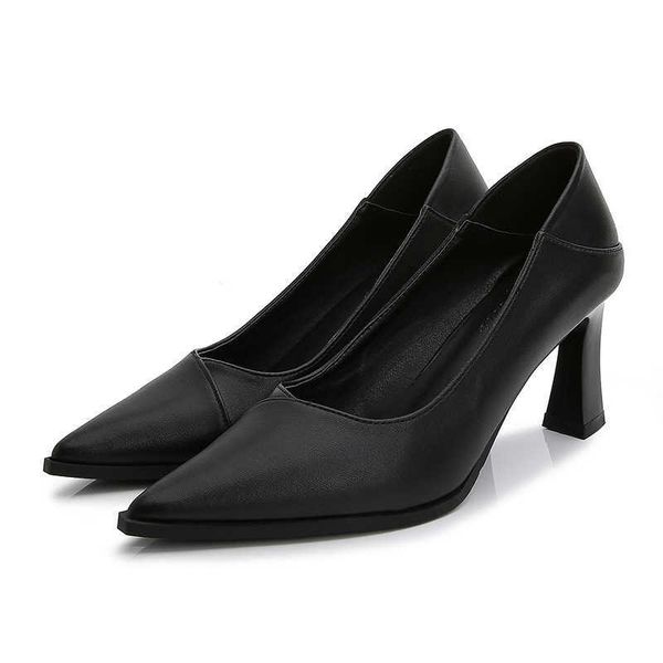 

women's pumps shoes classic fashion microfiber leather summer high heels stiletto lady dress office wedding party 210611, Black