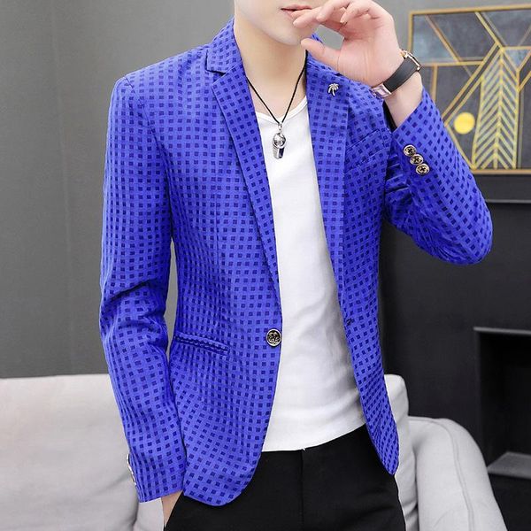 

men's suits & blazers nice ultra-thin mesh breathable sunscreen suit youth summer casual dot prints blazer, White;black