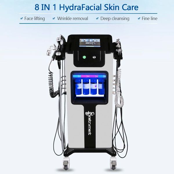 

facial cleaning hydro dermabrasion machine 8 in1 microdermabrasion oxygenated blood hydrafacial skin water peeling ultrasound equipment