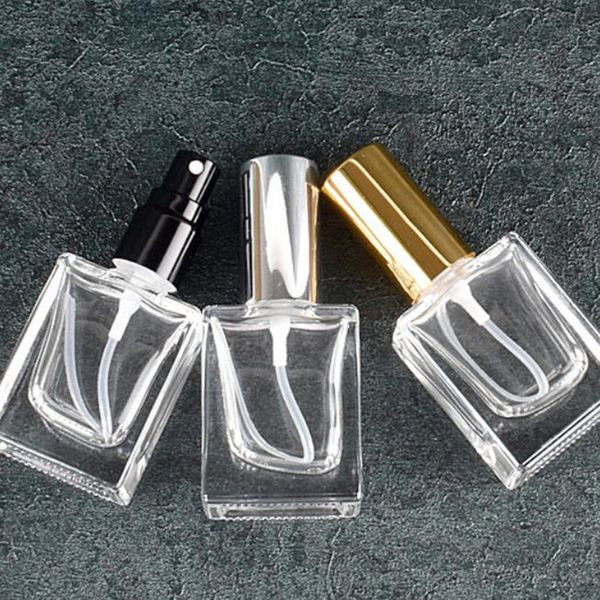 

10ml refillable compacts transparent glass spray bottle sample vials portable mini perfume atomizer