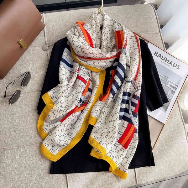 

design autumn and new warm scarf female elegant celebrity cotton linen hand printed shawl korean fashion decorative beach towel, Black;purple