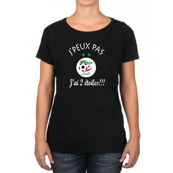 

t-shirt algeria can 2019 i cannot i 2 etoile dz Ã©lectrolyte, White;black