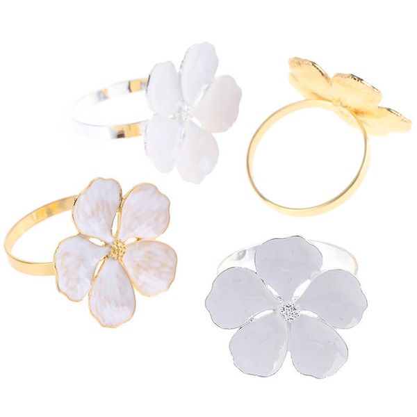 

napkin rings 6pc wedding simple plum 5 petals lucky flower ring