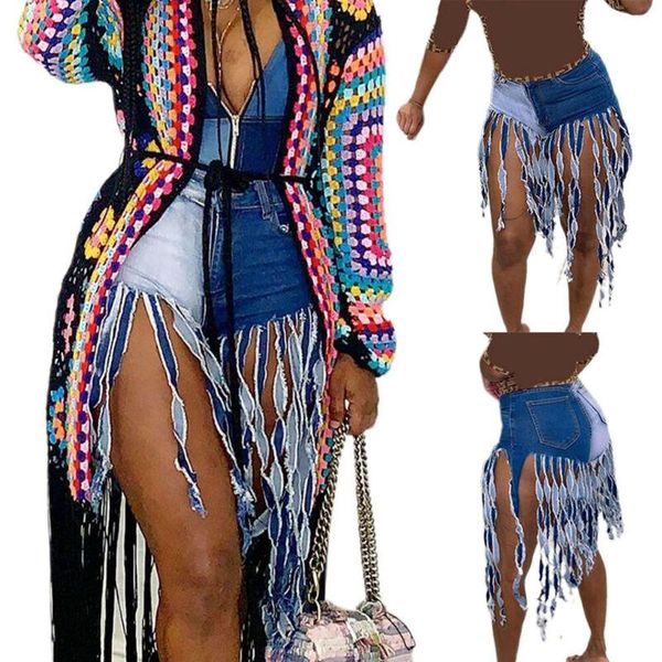 

women's jeans samdolly women summer stretch tassel denim shorts ladies beach casual pants trousers, Blue