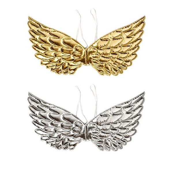 Angel Fairy Wings Dress Up Wing Halloween Wedding Birthday Party Costume Accessori Sfondo Decor Oro Argento SN5528