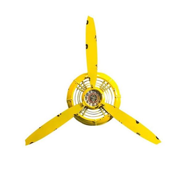 

industrial air plane propeller metal wall clock mute and hd display aeroplane retro ornament decor clocks