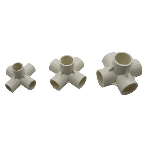 

watering equipments 1pc three-dimensional five way splitter connector inside diameter 20mm,25mm,32mm pvc pipe fittings home garden irrigatio