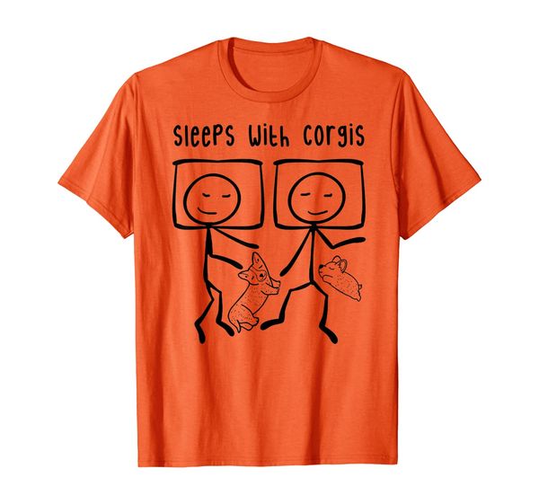 

Sleeps With Corgis Funny Dog Lovers T-Shirt, Mainly pictures