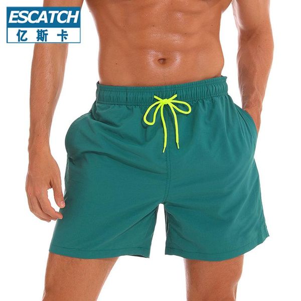 

men's swimwear summer large size loose solid color swimming trunks beach shorts fashion breathable quick-drying sports running