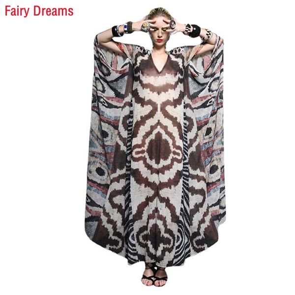 

ethnic clothing fashion chiffon abaya spring summer middle eastern women's loose plus size printed dress muslim robe turkish musulman k, Red