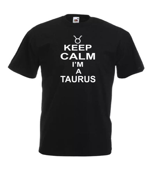 

keep calm im taurus zodiac horoscope stars funny xmas gift t shirt, White;black