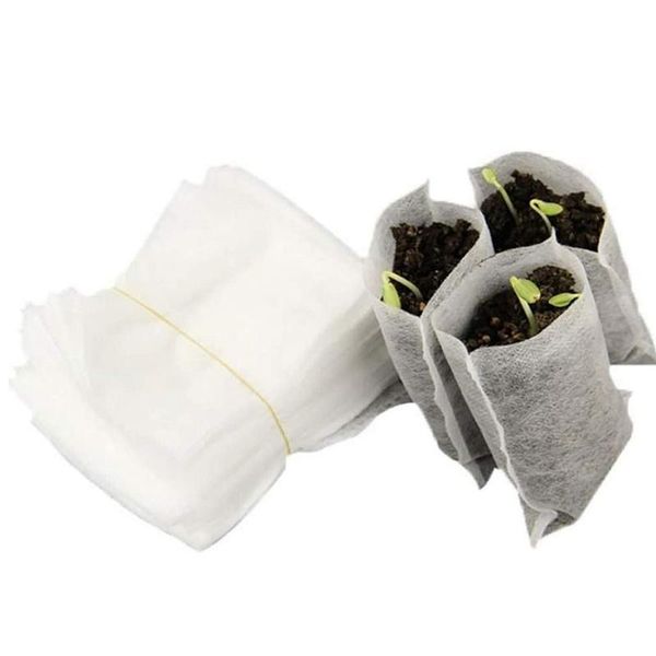

pcs seeding bags small plant grow non-woven seedling raising pots gardening supply for home garden planters &