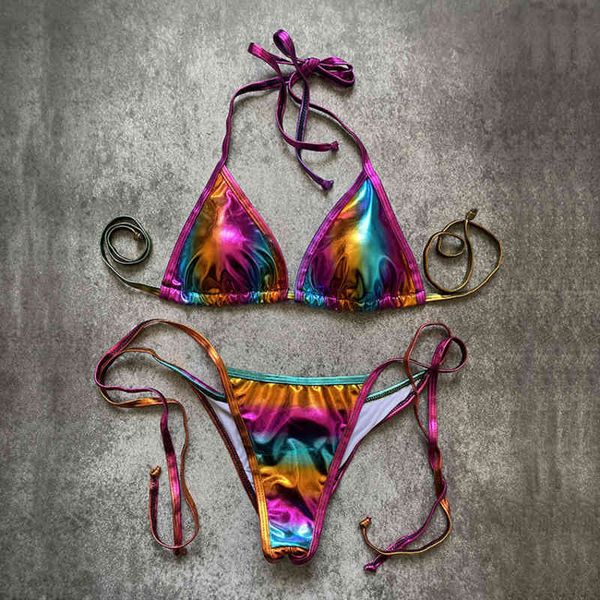 

bikini fashionable gilded bright color swimsuit, White;black