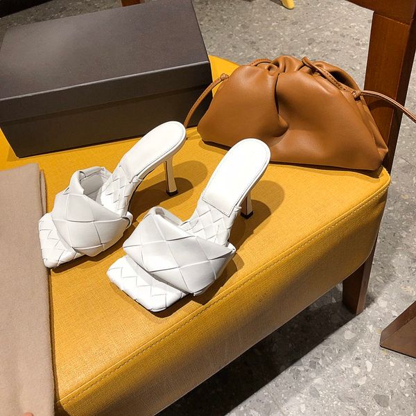 

2021ss women slide sandal slipper many candy colors option outdoor beach slides with high heel slippers fabric genuine leather flip flops wi, Black