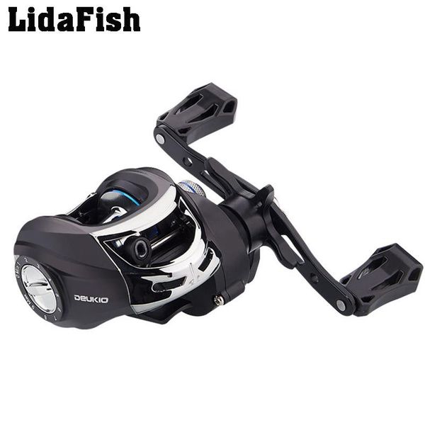 

lidafish metal line cup baitcasting reel 7.2:1 gear ratio fresh/saltwater ultralight fishing reels