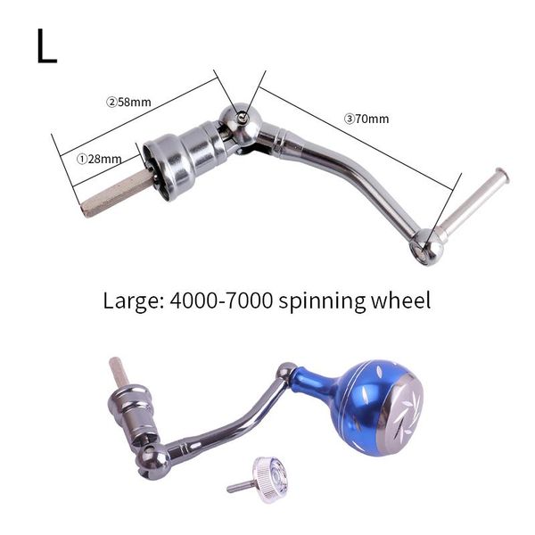 

70mm fishing reel handle aluminum alloy metal rocker reels high strength tools accessories tackles forshimano baitcasting