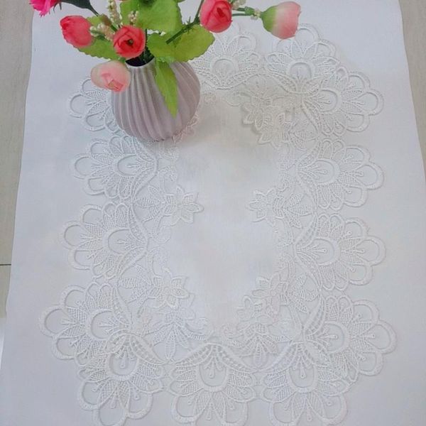 

pcs embroidery polyester lace table cloth napkin for wedding party and hometextile descoration