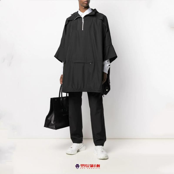 

men's trench coats 2021 trend jacket korean edition large size personality hip-hop windbreaker loose in long style cape, Tan;black
