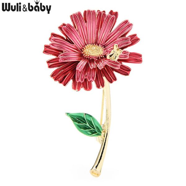 

pins, brooches wuli&baby enamel daisy flower small butterfly in the party casual brooch pins gifts, Gray
