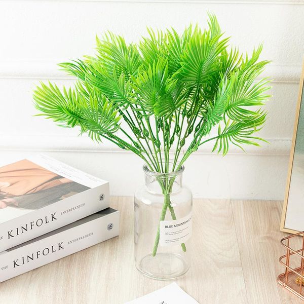 

decorative flowers & wreaths simulation green plants scattered tail aoi, single bunch 34cm, home potted vase decoration, restaurant landscap