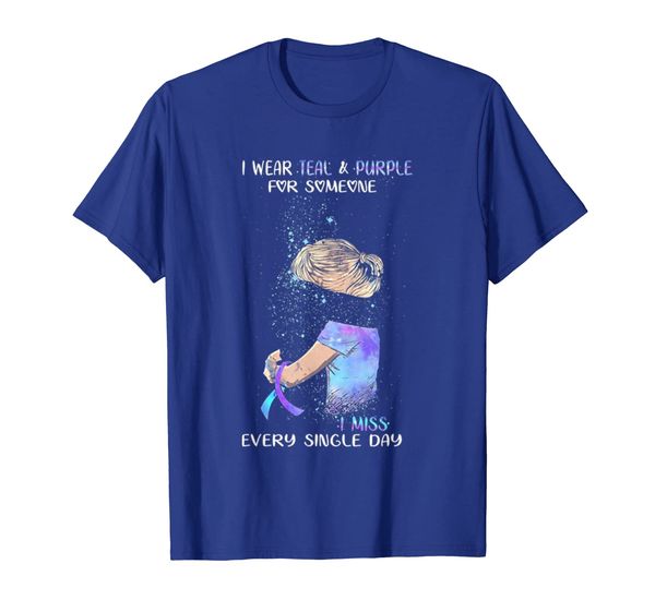 

I Wear Teal Purple For Someone I Miss Every Single Day T, Mainly pictures