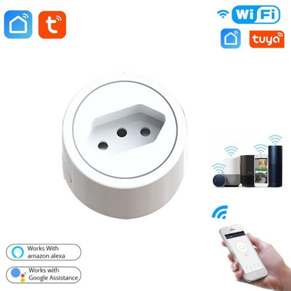 

smart power plugs brazil 16a wifi plug socket outlet with monitor timer function app remote control works alexa google home
