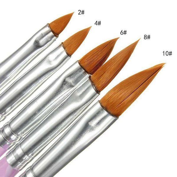 

nail brushes art size 8 uv gel acrylic pro brush pen painting builder, Yellow