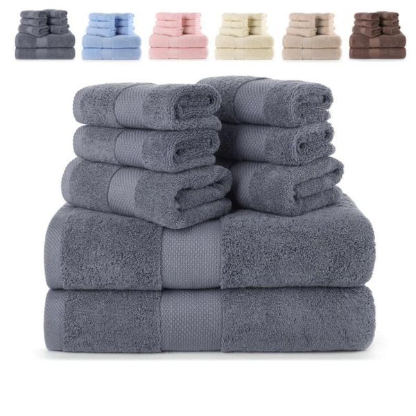 

towel 8pcs bathroom towels face microfiber absorbent home quickly dry hair